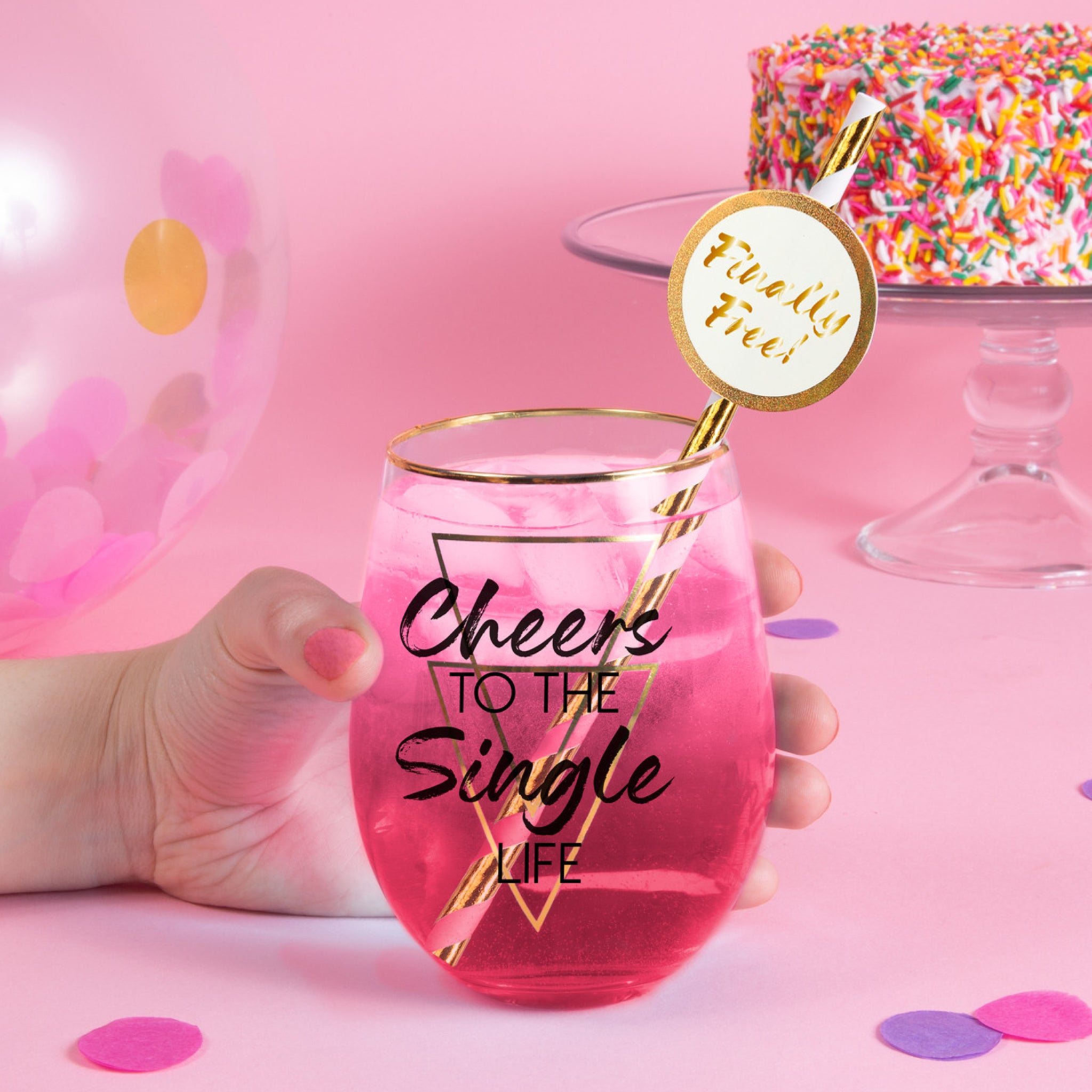 Verre à Vin Sans Pied 18oz Bleu - Drinks Are Better At The Beach