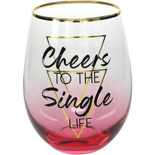 Single Life 18 oz Stemless Wine Glass