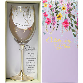 Daughter Gift Boxed 19 oz Crystal Wine Glass