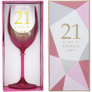 21 Gift Boxed 19 oz Crystal Wine Glass