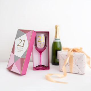 21 Gift Boxed 19 oz Crystal Wine Glass