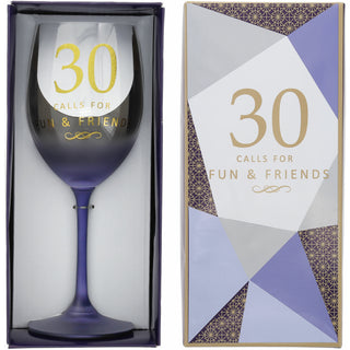 30 Gift Boxed 19 oz Crystal Wine Glass