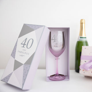 40 Gift Boxed 19 oz Crystal Wine Glass