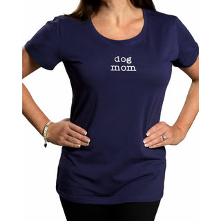 Dog Mom Navy Blue T-Shirt