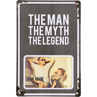 Man Myth Legend 8" x 11.75" Tin Frame
(Holds 6" x 4" Photo)