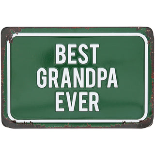 Best Grandpa 6" x 4" Tin Plaque