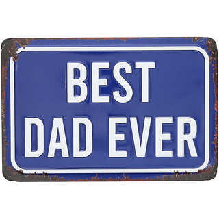 Best Dad 6" x 4" Tin Plaque