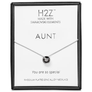 Aunt Jet  16"-17.5" Rhodium Necklace