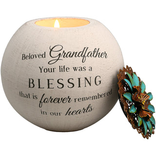Grandfather 4" Round Tealight Candle Holder