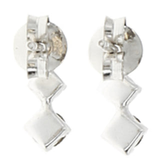 Engaged 10mm Sterling Silver Cubic Zirconia Drop Earrings