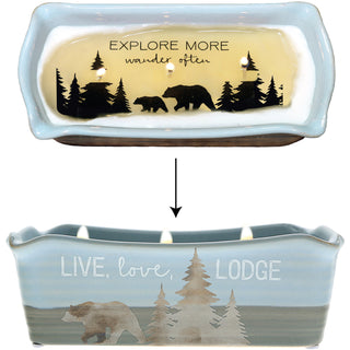 Live Love Lodge 12 oz - 100% Soy Wax Reveal, Triple Wick Candle
Scent: Tranquility