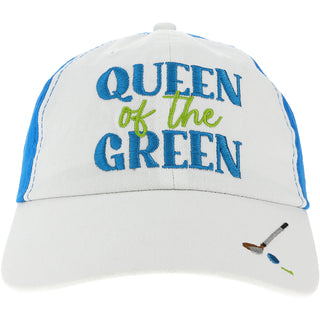 Queen of the Green Dark Teal with White Adjustable Hat