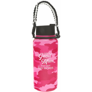 Good Mom 32 oz Stainless Steel Water Bottle with Paracord Survival Handle