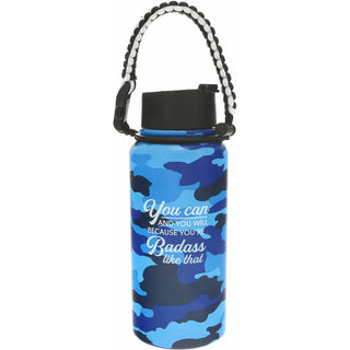 Badass 32 oz Stainless Steel Water Bottle with Paracord Survival Handle