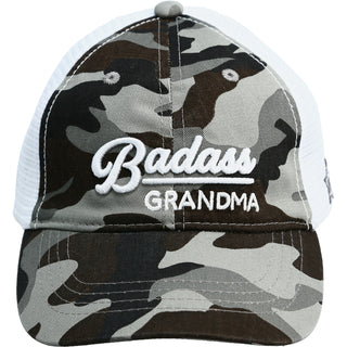 Grandma Gray Camo Adjustable Mesh Hat