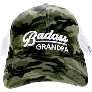 Grandpa Green Camo Adjustable Mesh Hat