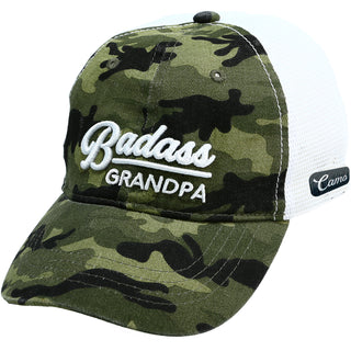 Grandpa Green Camo Adjustable Mesh Hat