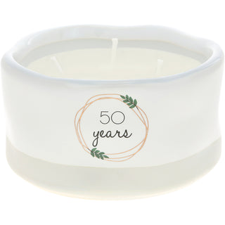 50 Years 8 oz - 100% Soy Wax Reveal Candle
Scent: Tranquility
