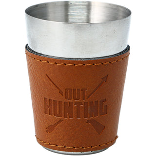 Out Hunting Stainless Shot Glass with Sleeve