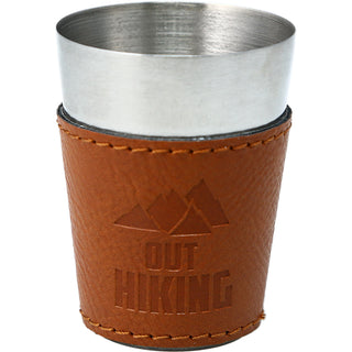 Out Hiking Stainless Shot Glass with Sleeve