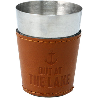 Out at the Lake Stainless Shot Glass with Sleeve