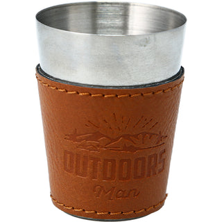 Outdoors Man Stainless Shot Glass with Sleeve