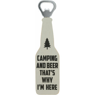 Camping 7" Bottle Opener Magnet