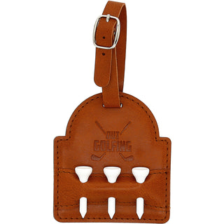 Out Golfing PU Leather Golf Bag Tag