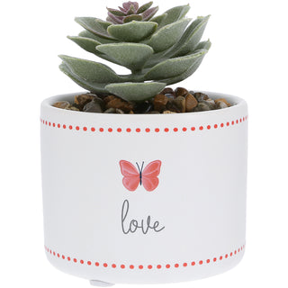 Love 4.5" Artificial Potted Plant