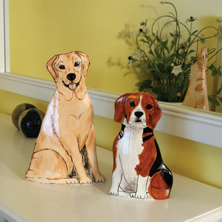 Brutus - Yellow Labrador 11.25" Large Dog Vase