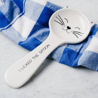 Cat Licked the Spoon 10" Spoon Rest