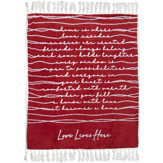 Love Lives Here 50" x 60" Inspirational Plush Blanket