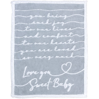 Love You Sweet Baby 30" x 40" Inspirational Plush Baby Blanket