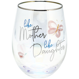 Mother & Daughter 18 oz Stemless Wine Glass