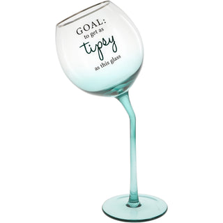 Tipsy 11 oz Tipsy Stemmed Wine Glass