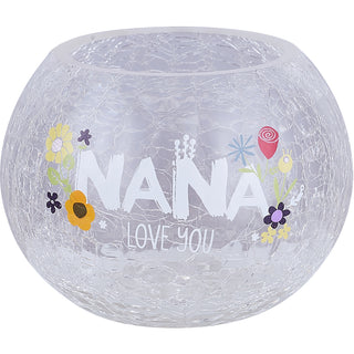 Nana 5" Crackled Glass Votive Holder