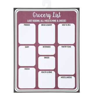 Grocery List 8" x 10.25" Magnetic Notepad