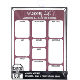 Grocery List 8" x 10.25" Magnetic Notepad