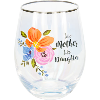 Mother Daughter 18 oz Stemless Wine Glass