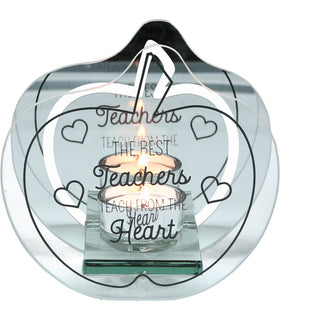 From The Heart 5.5" x 5.25" Mirrored Glass Candle Holder
