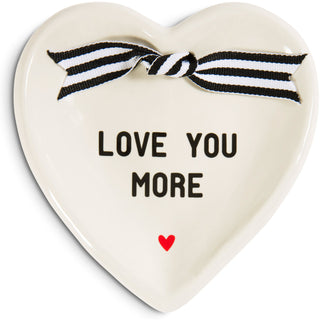 Love You More 4.5" x 4.5" Heart-Shaped Keepsake Dish