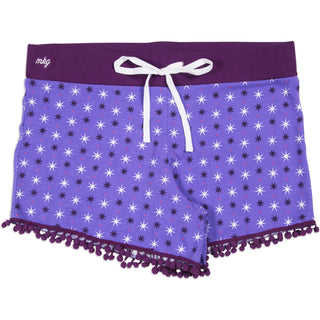Party Girl Purple Ladies Lounge Shorts