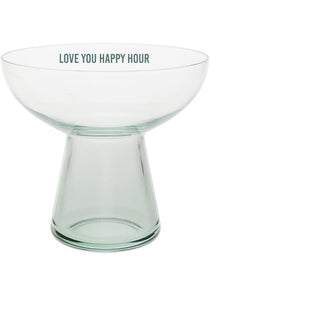 Love You Happy Hour 15 oz Cocktail Glass