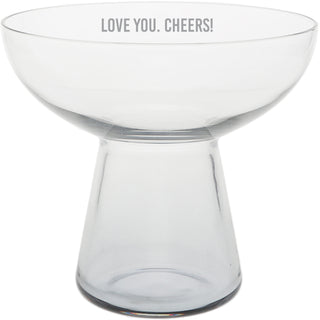 Love You. Cheers! 15 oz Cocktail Glass