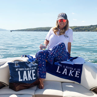 Lake Life Navy Unisex Lounge Pants