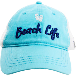 Beach Light Teal Adjustable Mesh Hat