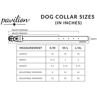 Woof  16" PU Leather Pet Collar
