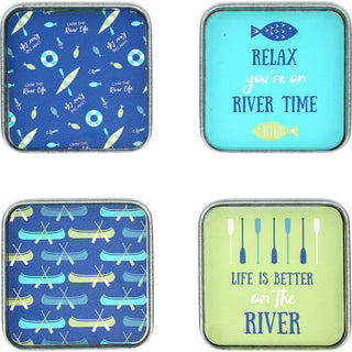 River 4" Coaster Set (4 Piece)