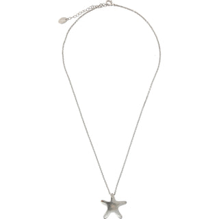Beach - Starfish 16.5"-18.5" Rhodium Plated Necklace