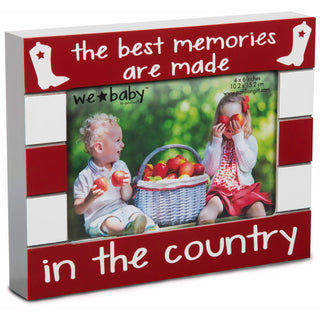 Country Baby 7.5" x 6" Frame (Holds 4" x 6" Photo)